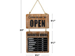 Excello Global Products Business Hours Outdoor Sign, 9.75" x 22.5", Multicolor (EGP-HD-0310)