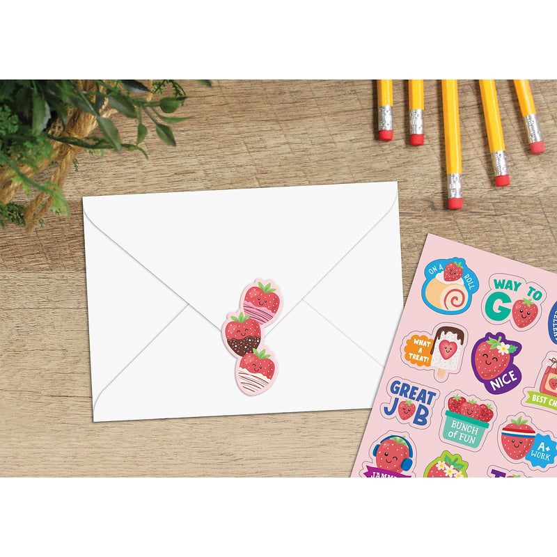 Teacher Created Resources Strawberry Smelly Stickers, Multicolored, 114/Pack, 6/Packs/Bundle (TCR9442-6)