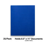 Staples Smooth 2-Pocket Paper Folder with Fasteners, Blue, 25/Box (50774/27542-CC)
