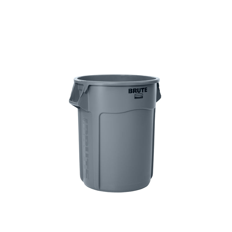 Rubbermaid® Brute® Vented Trash Receptacle without Lid, 55 Gallons, Gray (FG265500GRAY)
