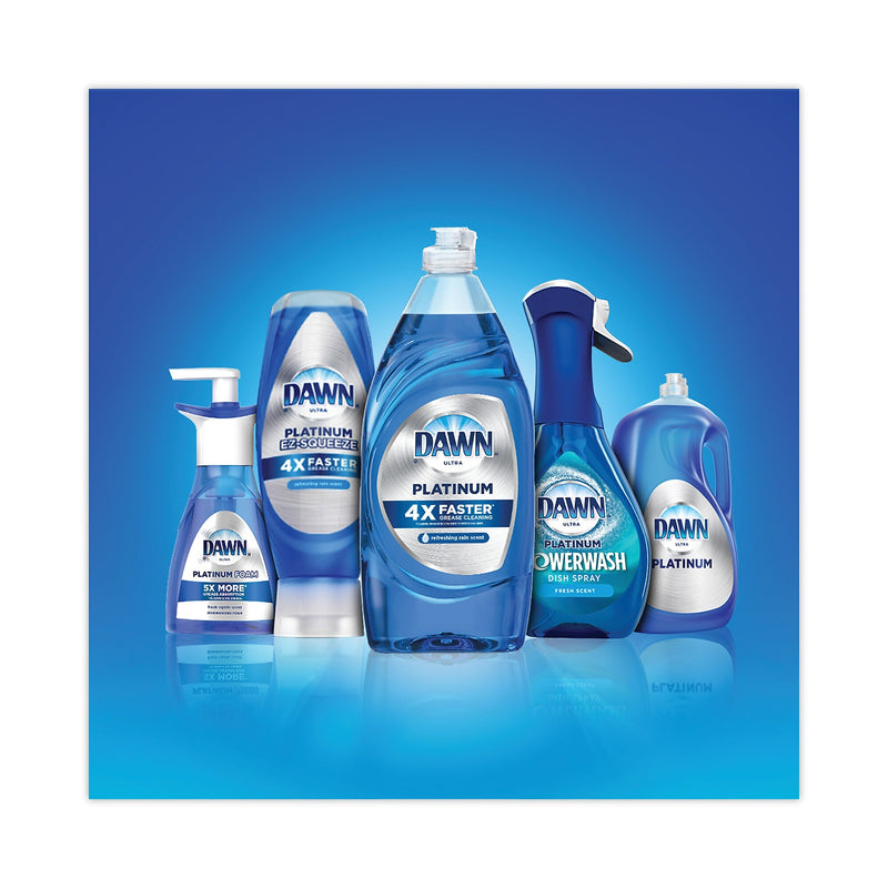 Dawn Platinum Liquid Dish Detergent, Refreshing Rain Scent, 32.7 oz Bottle, 8/Carton (PGC01135)