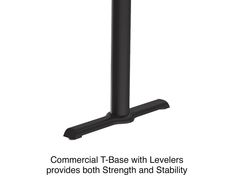 Correll Dry-Erase Markerboard Cafe Table, 30" x 60", Frosty White/Black (BTT3060DE-80)