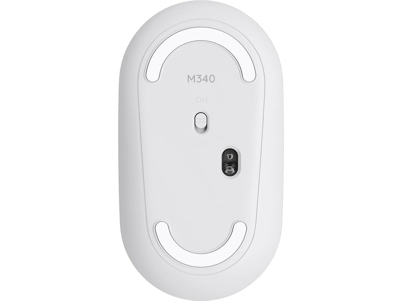 Logitech M340 Wireless Ergonomic Ambidextrous Optical USB Mouse, Sheer Dream (910-007283)