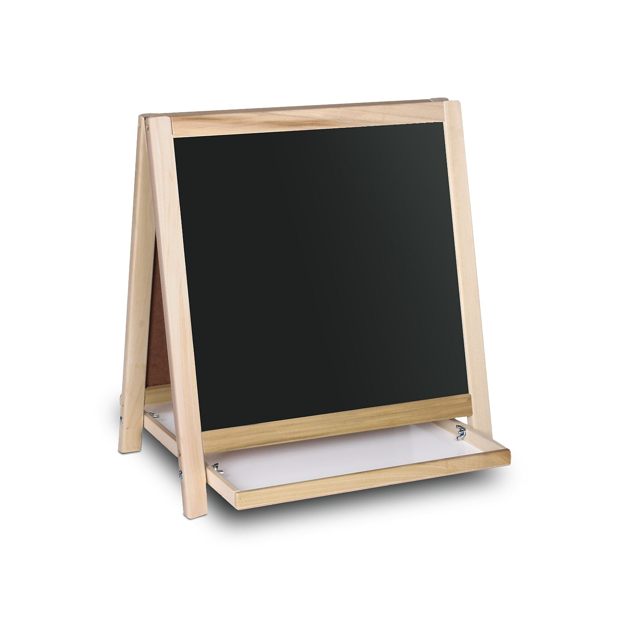 Flipside Dry-Erase Two-Sided Easel, Wood Frame, 19.5" x 18" (17406)