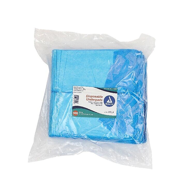 Dynarex Disposable Underpads, Latex Free, 17" x 24", 300/Carton (1341)
