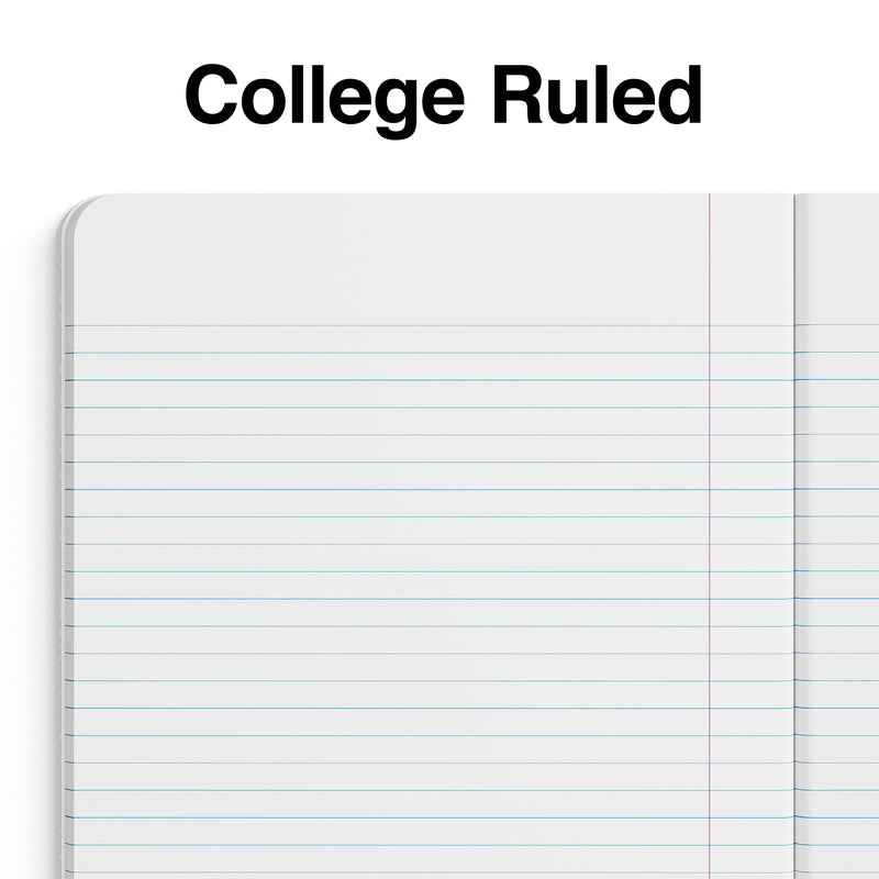 Staples Composition Notebook, 7.5" x 9.75", College Ruled, 100 Sheets, Black/White, 48/Carton (40451CT)