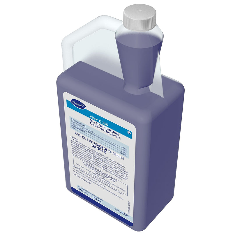 Diversey Virex II 256 One-Step Disinfectant Cleaner and Deodorant, 32 oz., 6/Carton (04331.)