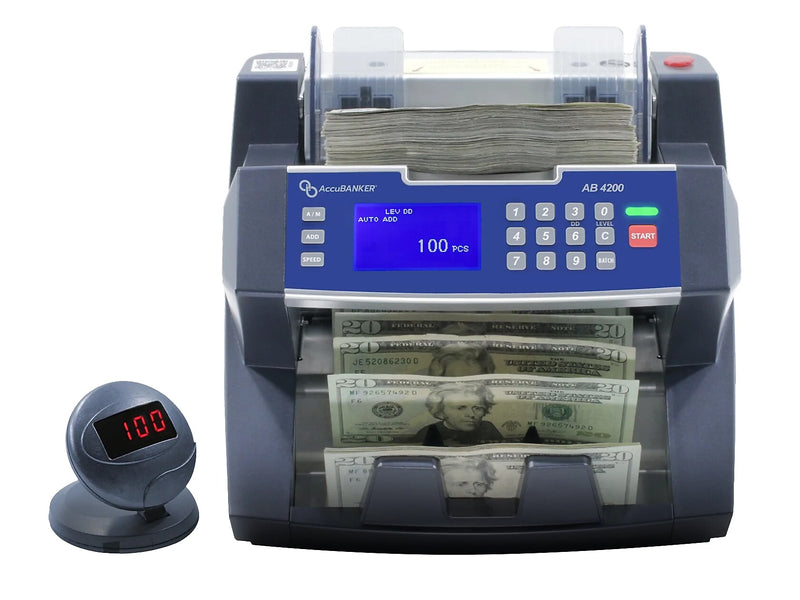 AccuBANKER AB4200 Commercial Bill Counter, Black/Gray (AB4200 MGUV)