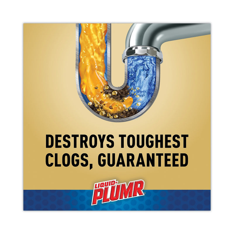 Liquid Plumr Clog Destroyer + PipeGuard, Gel, 80 oz, 6/Carton (CLO00228CT)