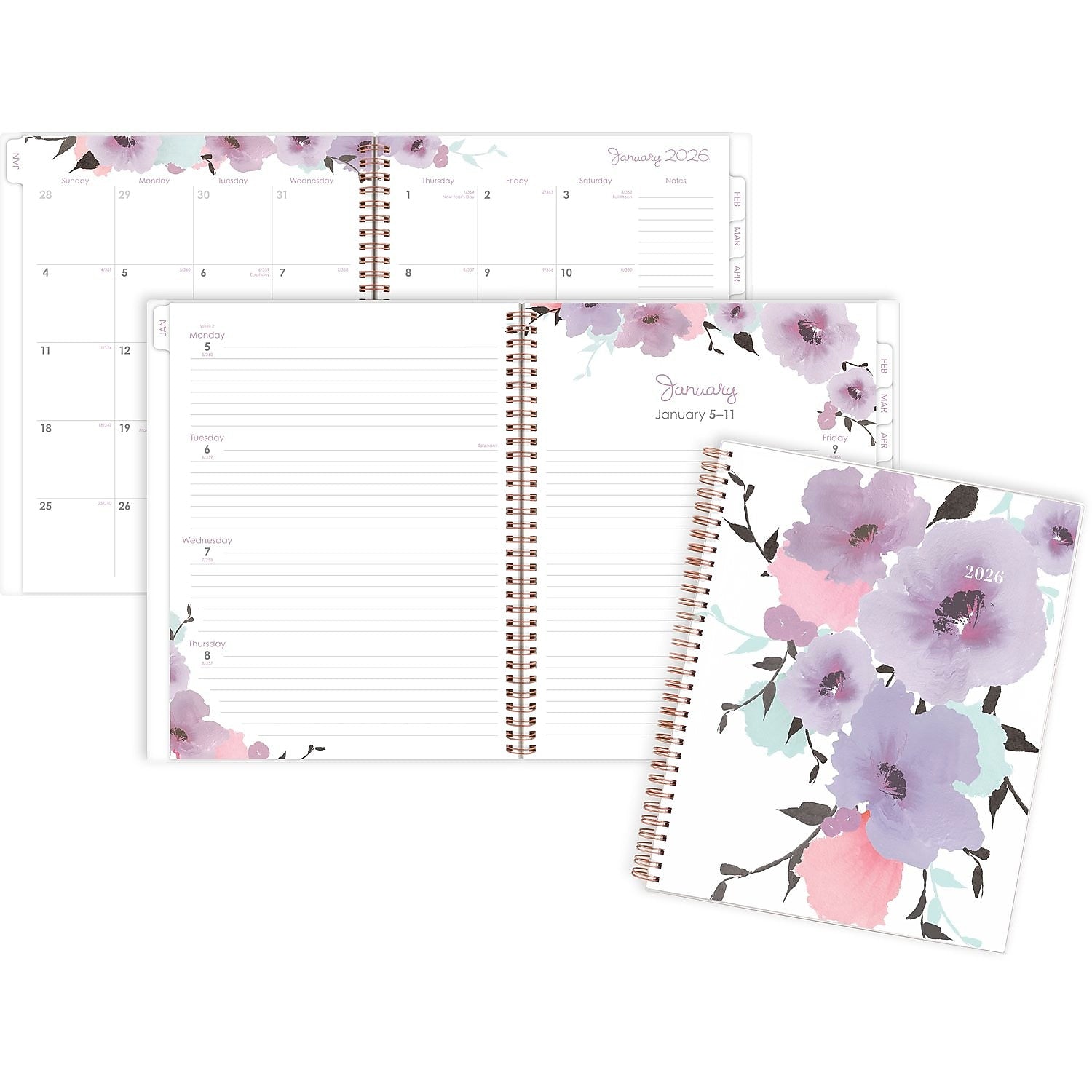 2026 Cambridge Mina 8.5" x 11" Weekly & Monthly Planner, Poly Cover, Multicolor (1134-905-26)