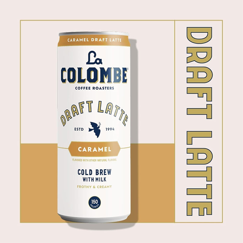 La Colombe Draft Caramel Latte Caffeinated Cold Brew Coffee, Medium Roast, 11 oz., 12/Carton (PPPURC1216)