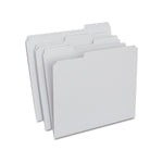 Staples Reinforced File Folders, 1/3-Cut Tab, Letter Size, Gray, 100/Box (ST508895-CC)