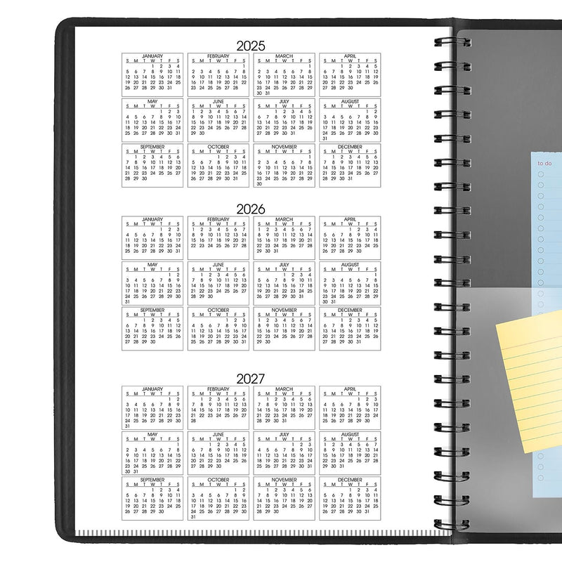 2026 AT-A-GLANCE 8" x 11" Calendar Year/Daily Appointment Book, Faux Leather Cover, Black (70-822-05-26)