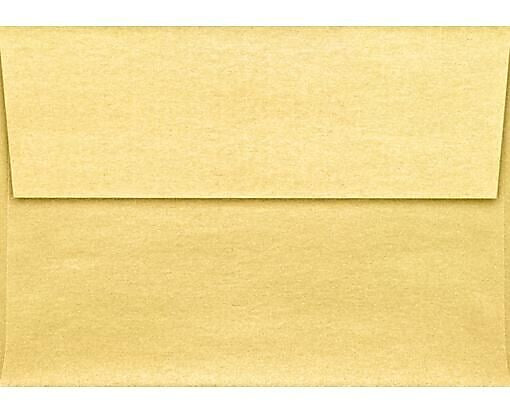 LUX Moistenable Glue A1 Invitation Envelope, 3 5/8" x 5 1/8", Gold Metallic, 250/Box (5365-07-250)
