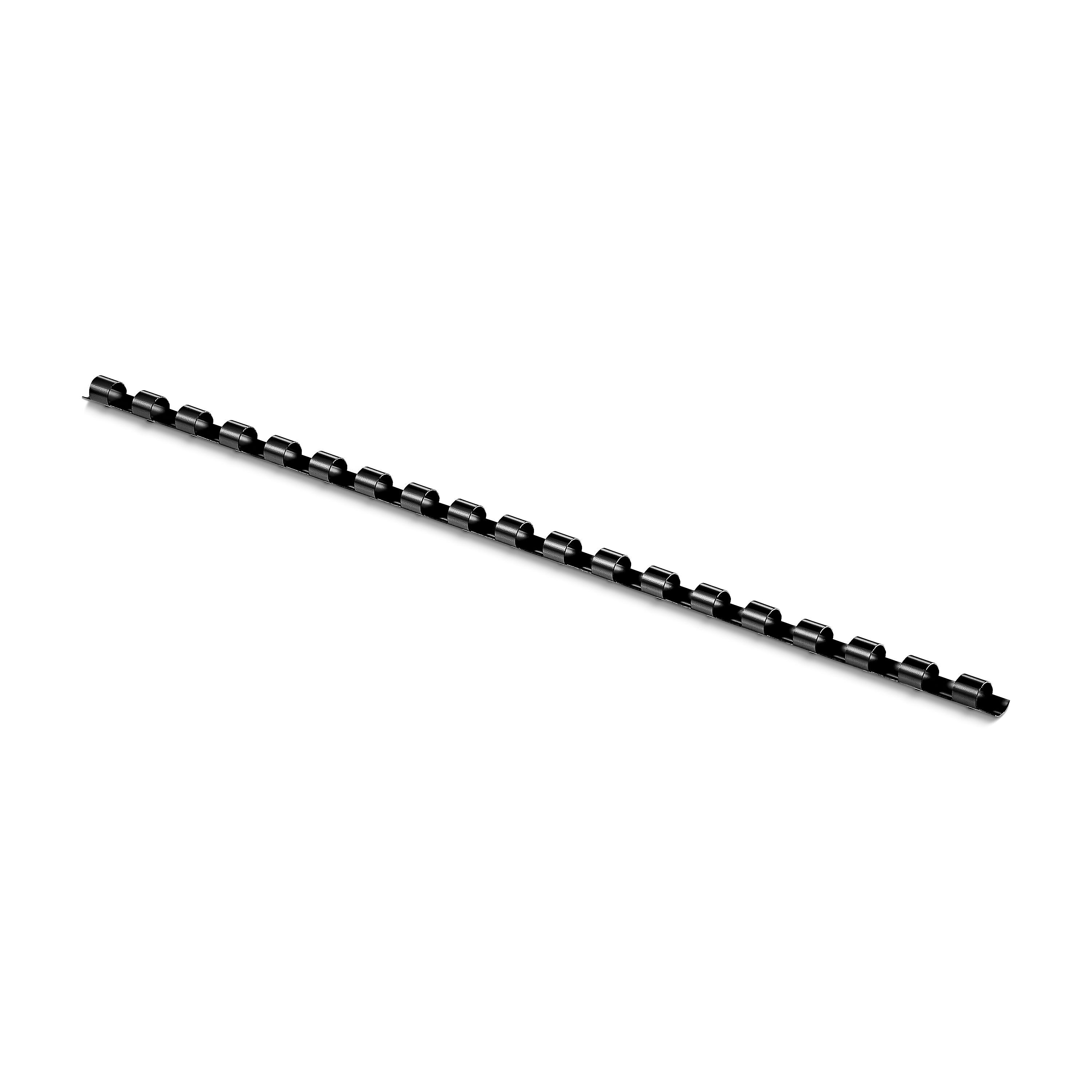 Staples® 1/4" Plastic Binding Spine Comb, 20 Sheet Capacity, Black, 25/Pack (5232002/5232005)