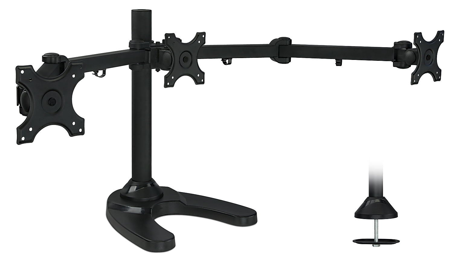 Mount-lt! Adjustable Monitor Mount, Up to 24", Black (MI-789)