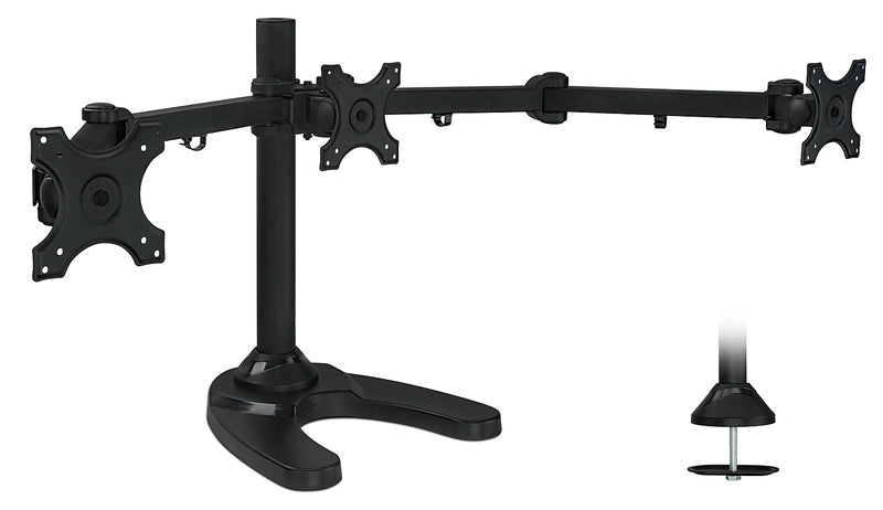 Mount-lt! Adjustable Monitor Mount, Up to 24", Black (MI-789)