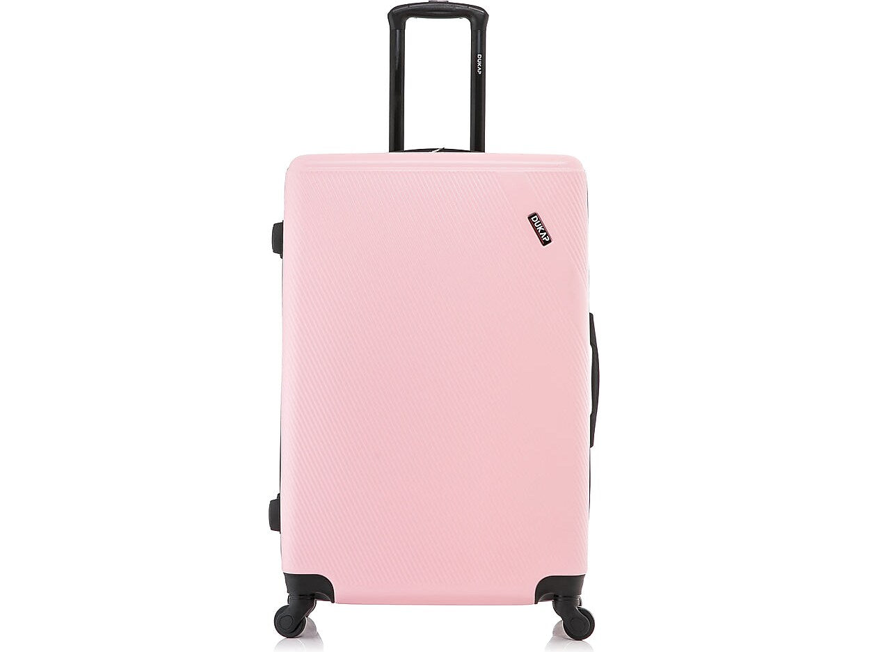 DUKAP Discovery 28" Hardside Suitcase, 4-Wheeled Spinner, TSA Checkpoint Friendly, Pink (DKDIS00L-PNK)