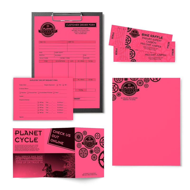 Astrobrights 8.5" x 11" Color Multipurpose Paper, 24 lbs., Plasma Pink, 500 Sheets/Ream, 10/Ream (WAU22119CT)