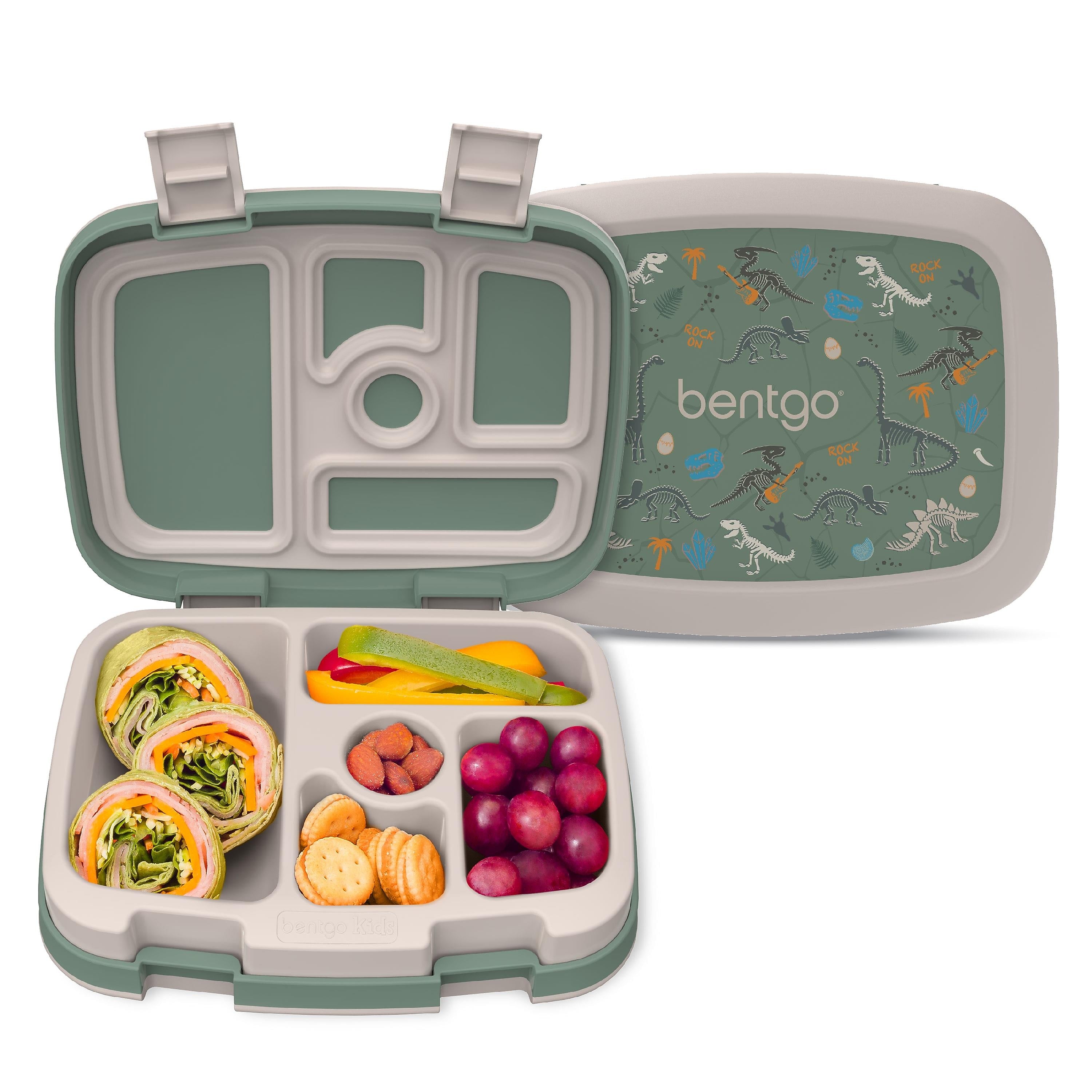 bentgo Kids Bento Box, 5-Compartment, Dino Fossils, 19.2 oz. (BGKDPT-FSL)
