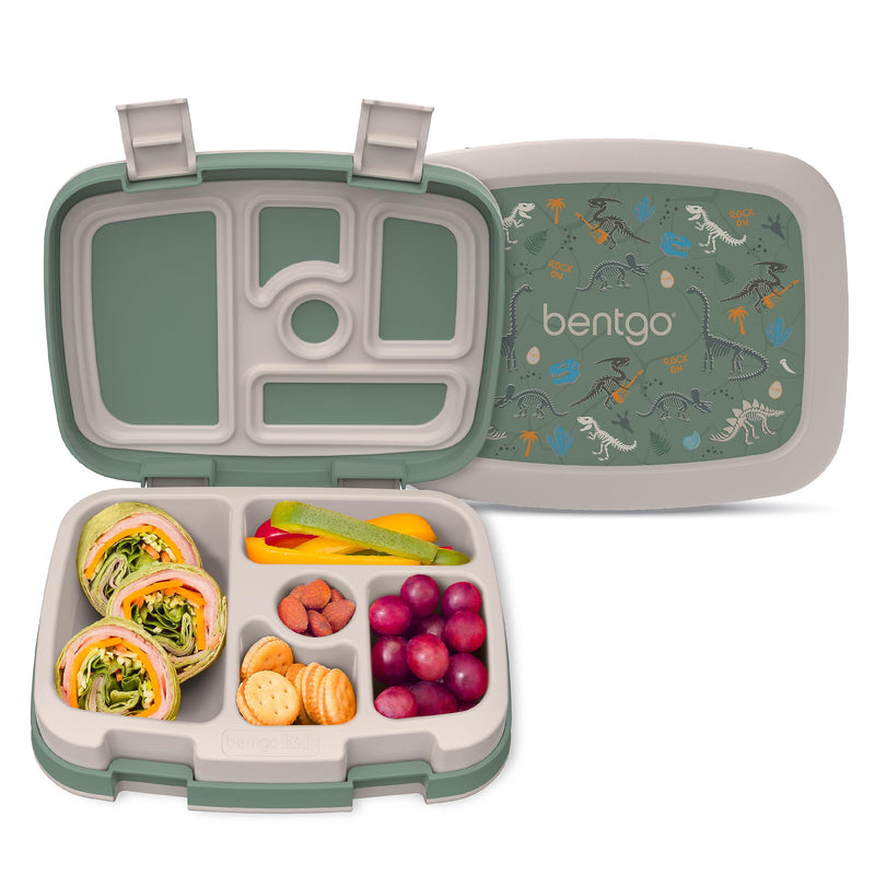 bentgo Kids Bento Box, 5-Compartment, Dino Fossils, 19.2 oz. (BGKDPT-FSL)