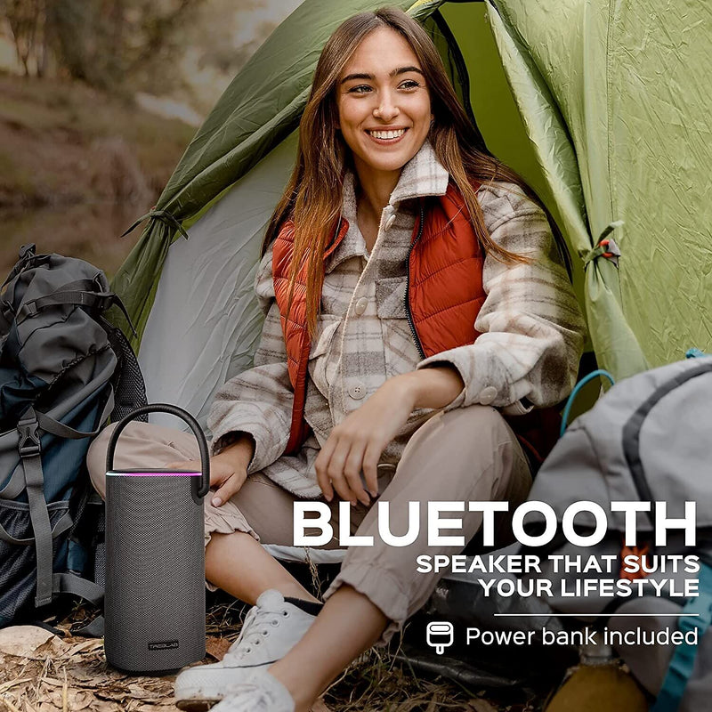 Treblab Wireless Bluetooth Speaker, Waterproof, Black (HD-FORCE)