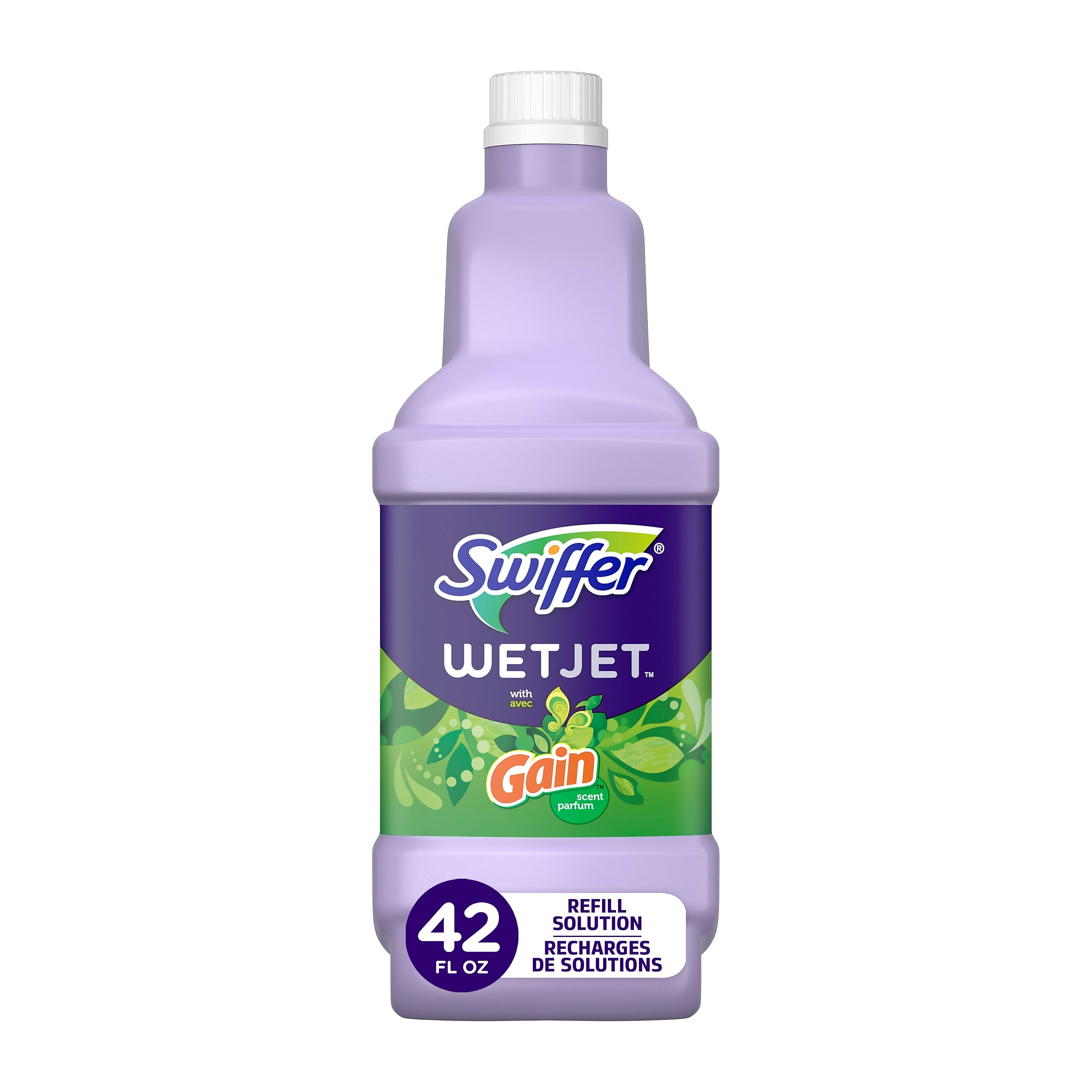 Swiffer WetJet Floor Cleaner Refill, Gain Scent, 42.2 oz., 4/Carton (83061CT)