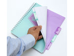 Pukka Pad Pastels 5-Subject Notebooks, 8.5" x 11", Ruled, 100 Sheets, Assorted Colors, 3/Pack (8867-PST)