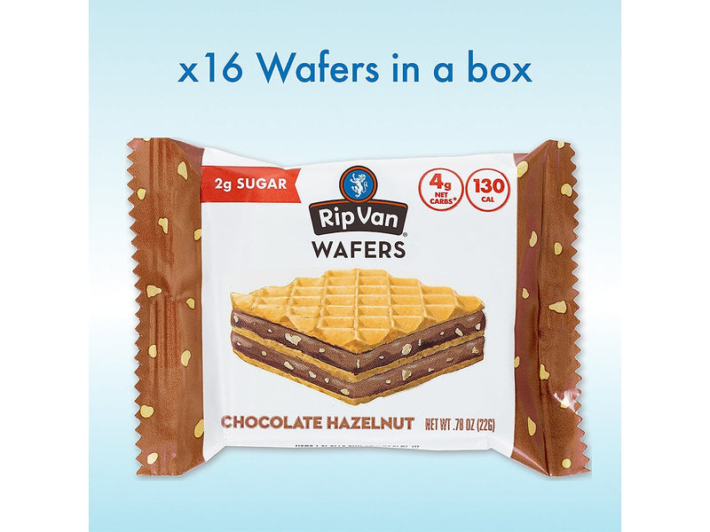 Rip Van Chocolate Hazelnut Wafers, 0.78 oz., 16 Packs/Box (5191)
