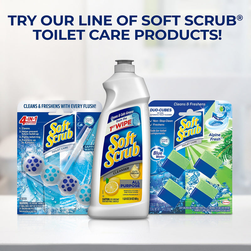 Soft Scrub Cleanser Lemon, 24 oz., 8/Carton (DIA07224)