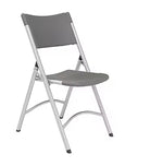 NPS 600 Series Heavy Duty Plastic Folding Chair, Charcoal Slate, 100 Pack (620/100)