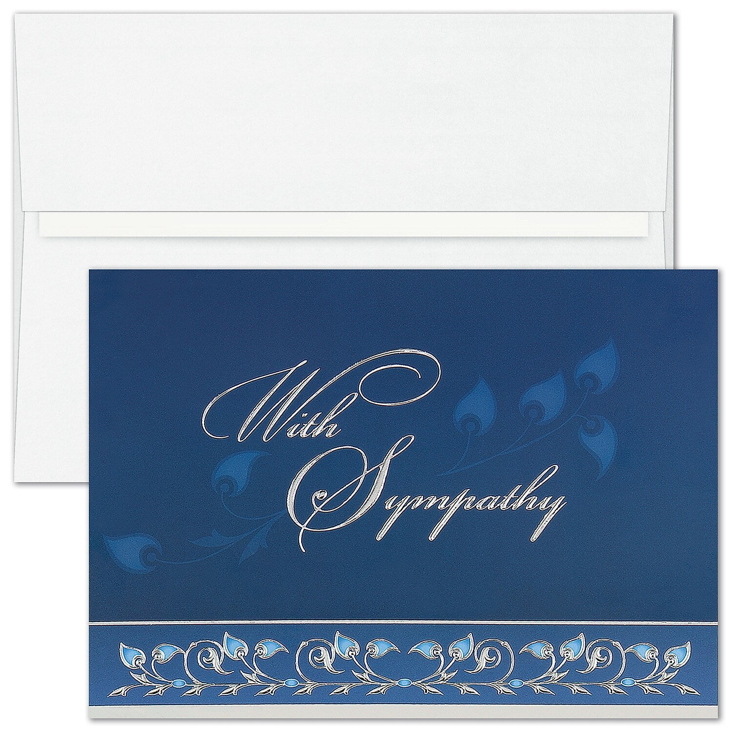 "Sincerest Sympathy" Card w/ Unlined White Envelope, 50/BX