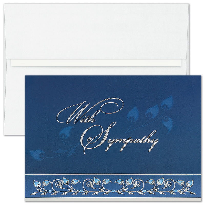 "Sincerest Sympathy" Card w/ Unlined White Envelope, 50/BX