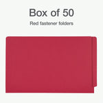 Pendaflex Fastener Folders End Tab File Folder, Straight Cut, Legal Size, Paper Stock, Red, 50/Box(1007060)