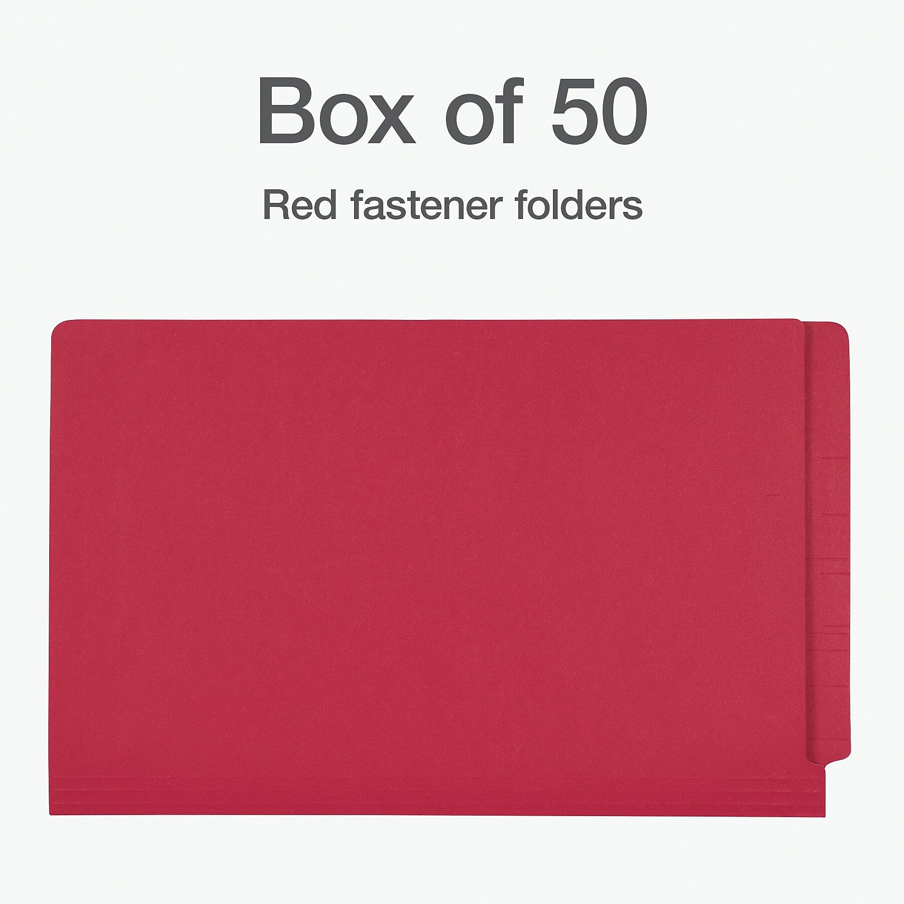 Pendaflex Fastener Folders End Tab File Folder, Straight Cut, Legal Size, Paper Stock, Red, 50/Box(1007060)