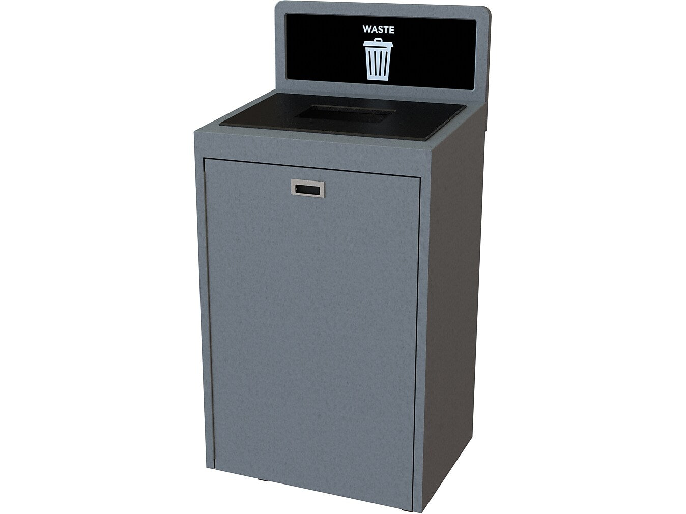 CleanRiver TIM Plastic Trash Can, 36 Gallon, Gray (TIM36-1-W-GY)