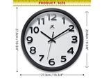Infinity Instruments Wall Clock, 10.75"Dia. (20296BK-WH)