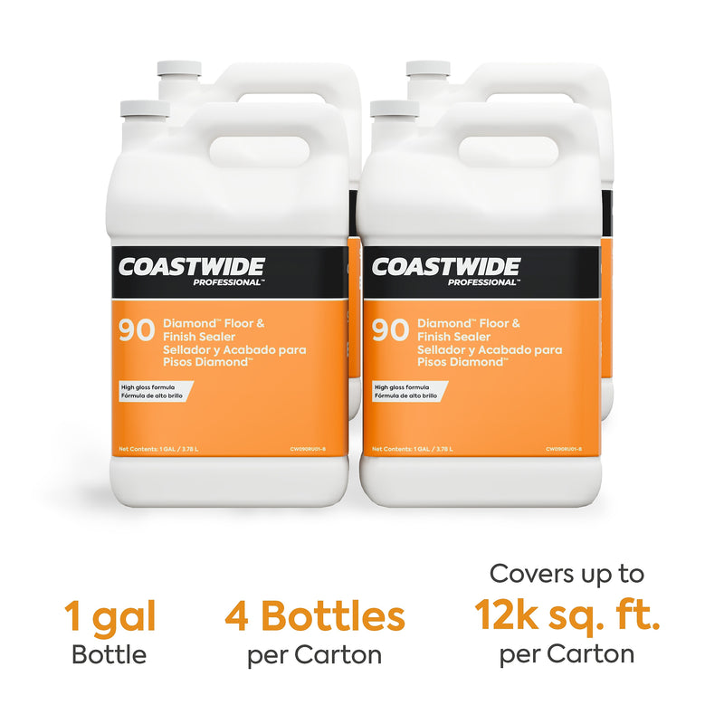 Coastwide Professional™ Floor Finish and Sealer Diamond, 3.78 L, 4/Carton (CW511001-A)