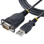 StarTech.com 3.3ft USB-A to Serial DB9 Cable, Male to Male, RS232 Printer/Switch/PLC, Black (1P3FP-USB-SERIAL)