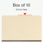 Pendaflex Classification Folder, 1-Dividers, 1 3/4" Expansion, Legal Size, Manila, 10/Box (98621)