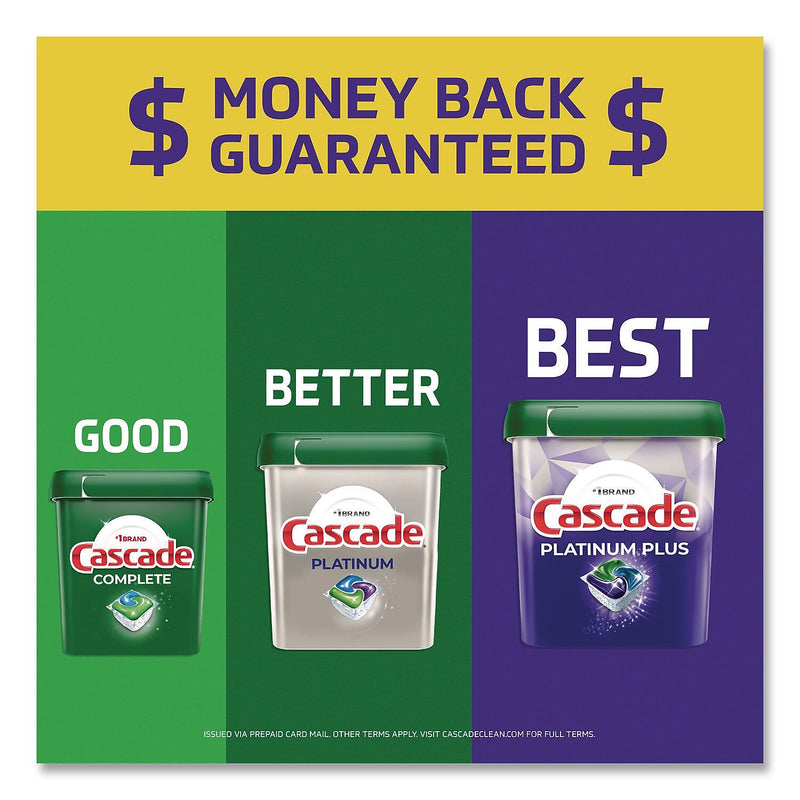 Cascade Complete ActionPacs Dishwasher Detergent, Fresh Scent, 4 Pacs/Pack, 30 Packs/Carton (80818933)