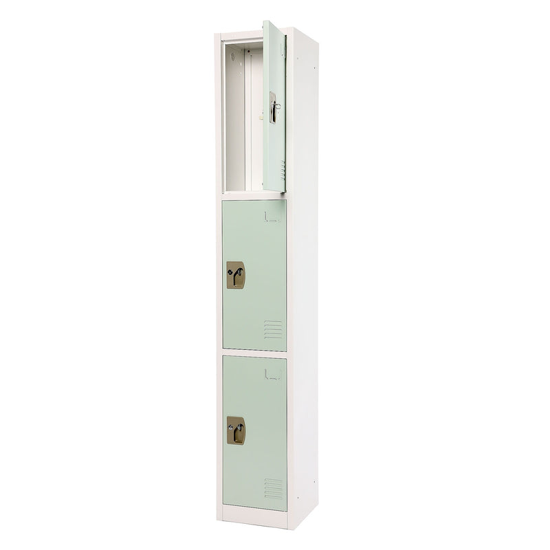 AdirOffice 72'' 3-Tier Misty Green Storage Locker (ADI629-203-MGRN)