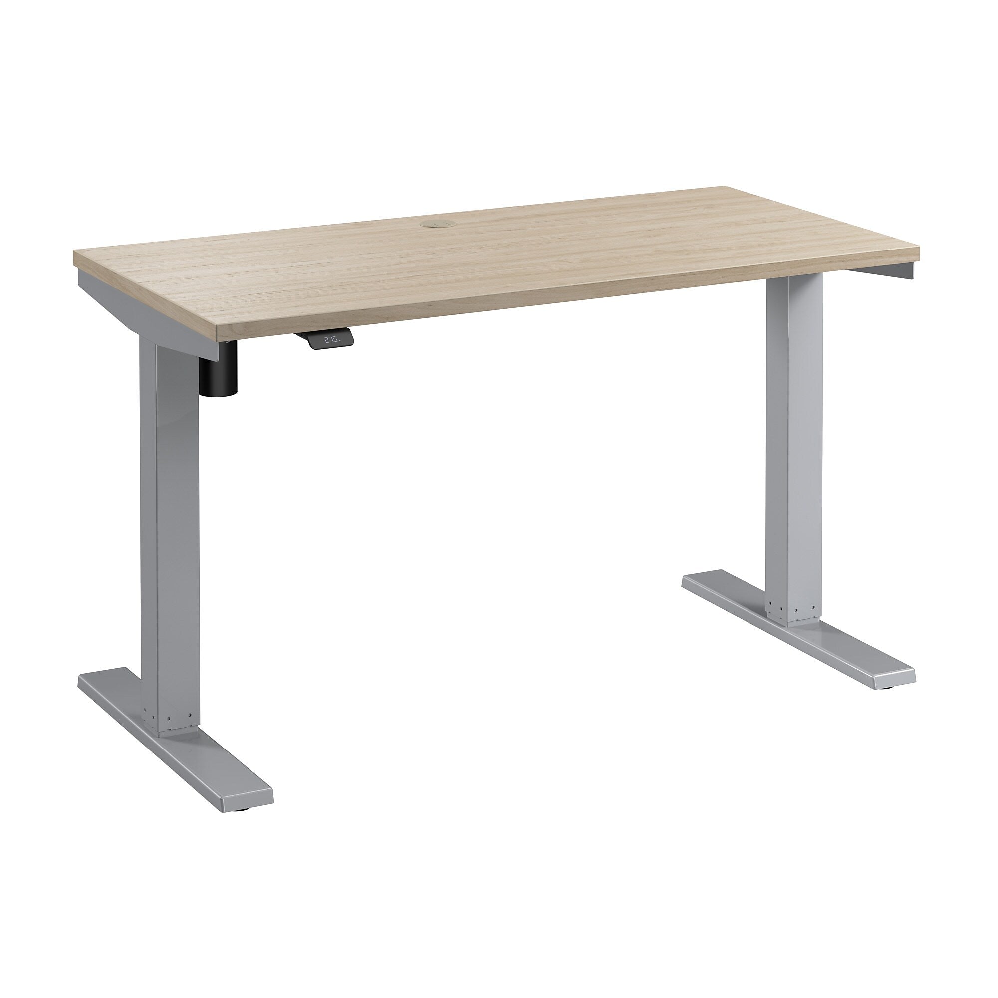 Bush Business Furniture Move 40 Series 48"W Electric Adjustable Standing Desk, Natural Elm/Cool Gray Metallic (M4S4824NESK)