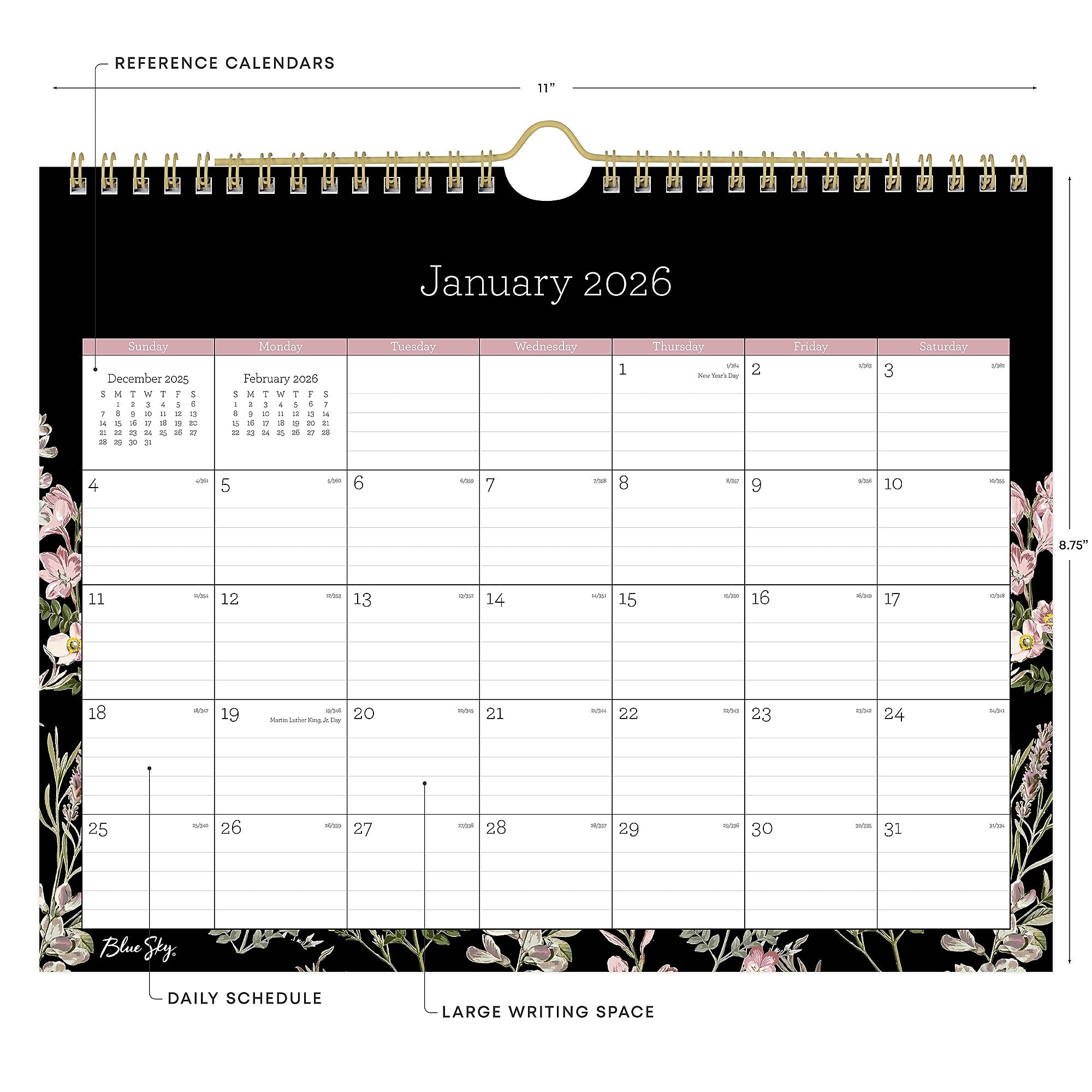 2026 Blue Sky Nevaeh 11" x 8.75" Monthly Desk Calendar (139941-26)