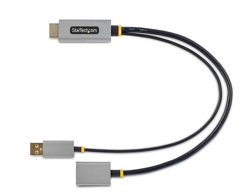 StarTech HDMI to USB A /Display Port Audio/Video Adapter, Male to Female/Male, Gray/Black (128-HDMI-DISPLAYPORT)
