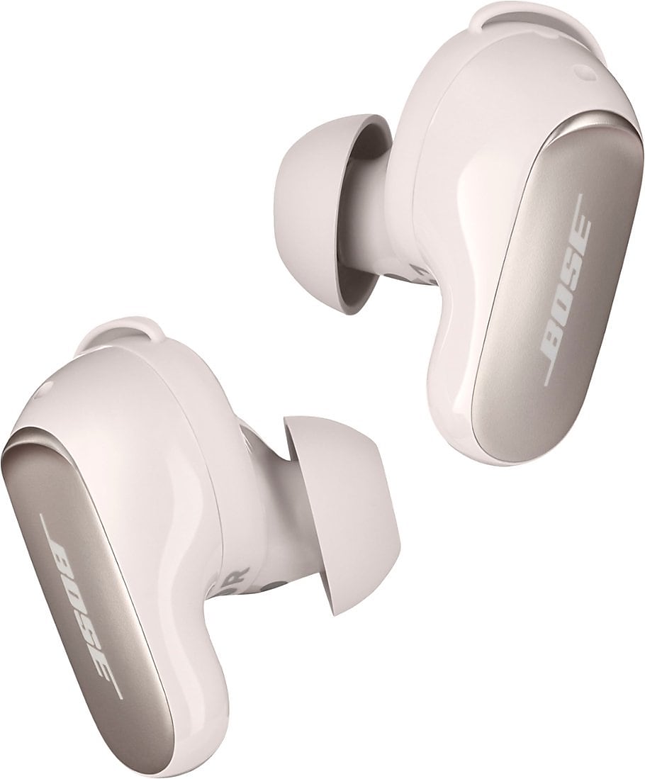 Bose QuietComfort Ultra True Wireless Noise Cancelling In-Ear Earbuds, White Smoke (882826-0020)