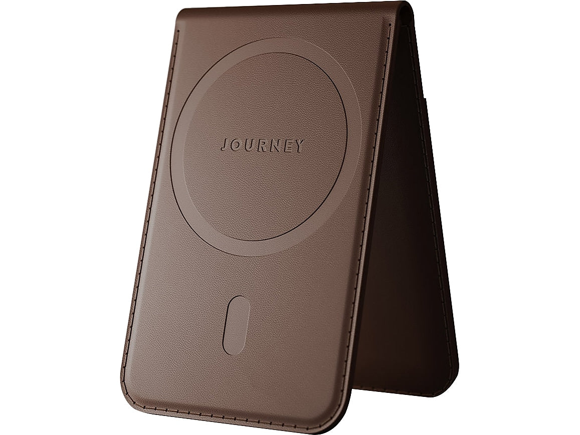 JOURNEY EZMO Magnetic MagSafe Wallet and Phone Stand, Dark Brown (JKW5DB)