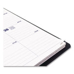 2025-2026 Blueline Plan and Link 9.06" x 11" Monthly Planner, Faux Leather Cover, Black (REDC151281T)