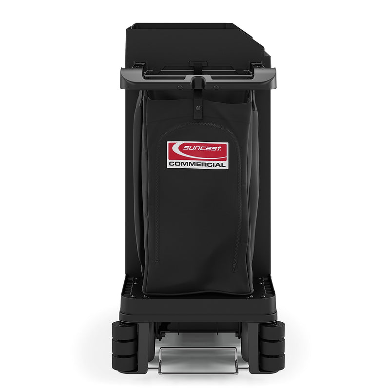 Partially Assembled Housekeeping Cart, Black (SUAHKC2002)