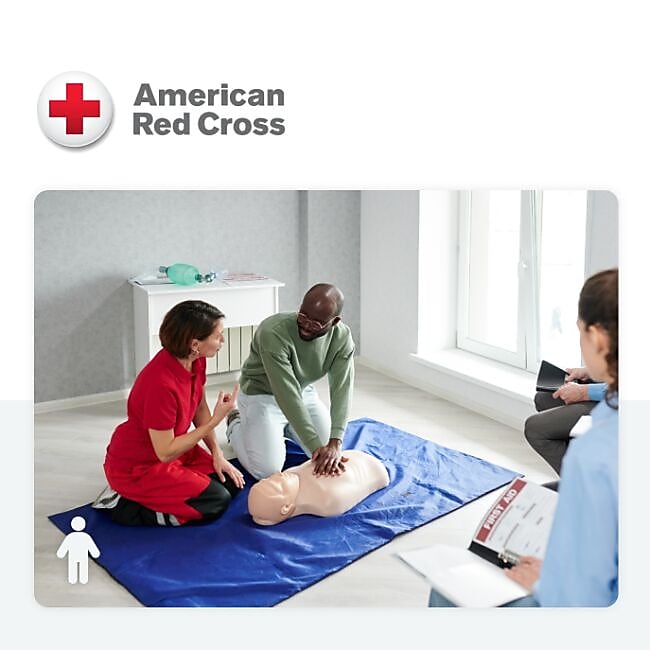American Red Cross Online First Aid, CPR & AED Training Refresher Course, 1 Student (ARCAFACPRAEDOL)